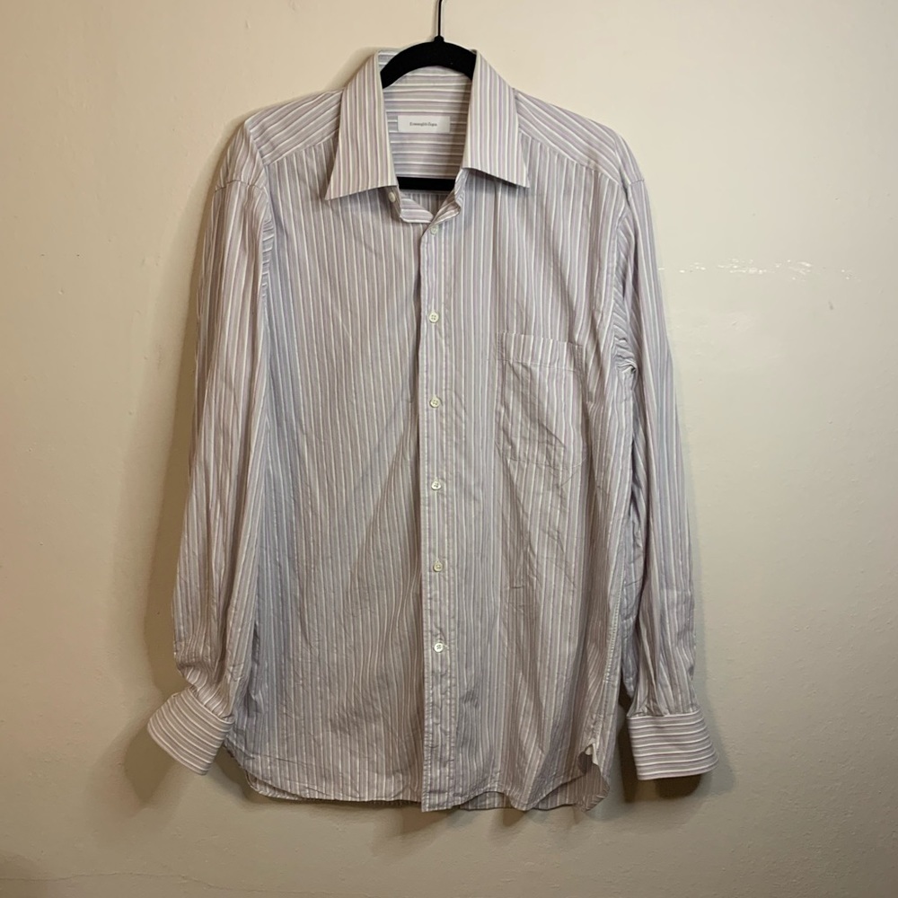 Ermenegildo Zegna Striped Comfort Fit Button Down